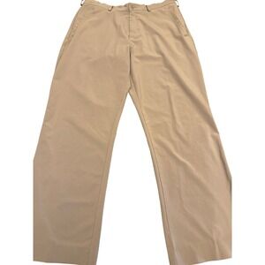 Nike Golf Mens Tan Khaki Flat Front Straight Leg Performance Pants Size 36x30